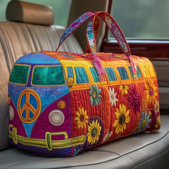 Bolso de Viaje Acolchado – Van Hippie Estilo Retro
