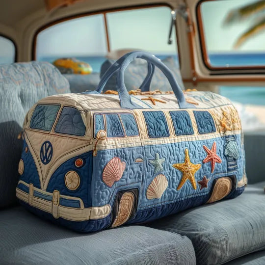 Bolso de Viaje Acolchado – Van Hippie en la Playa