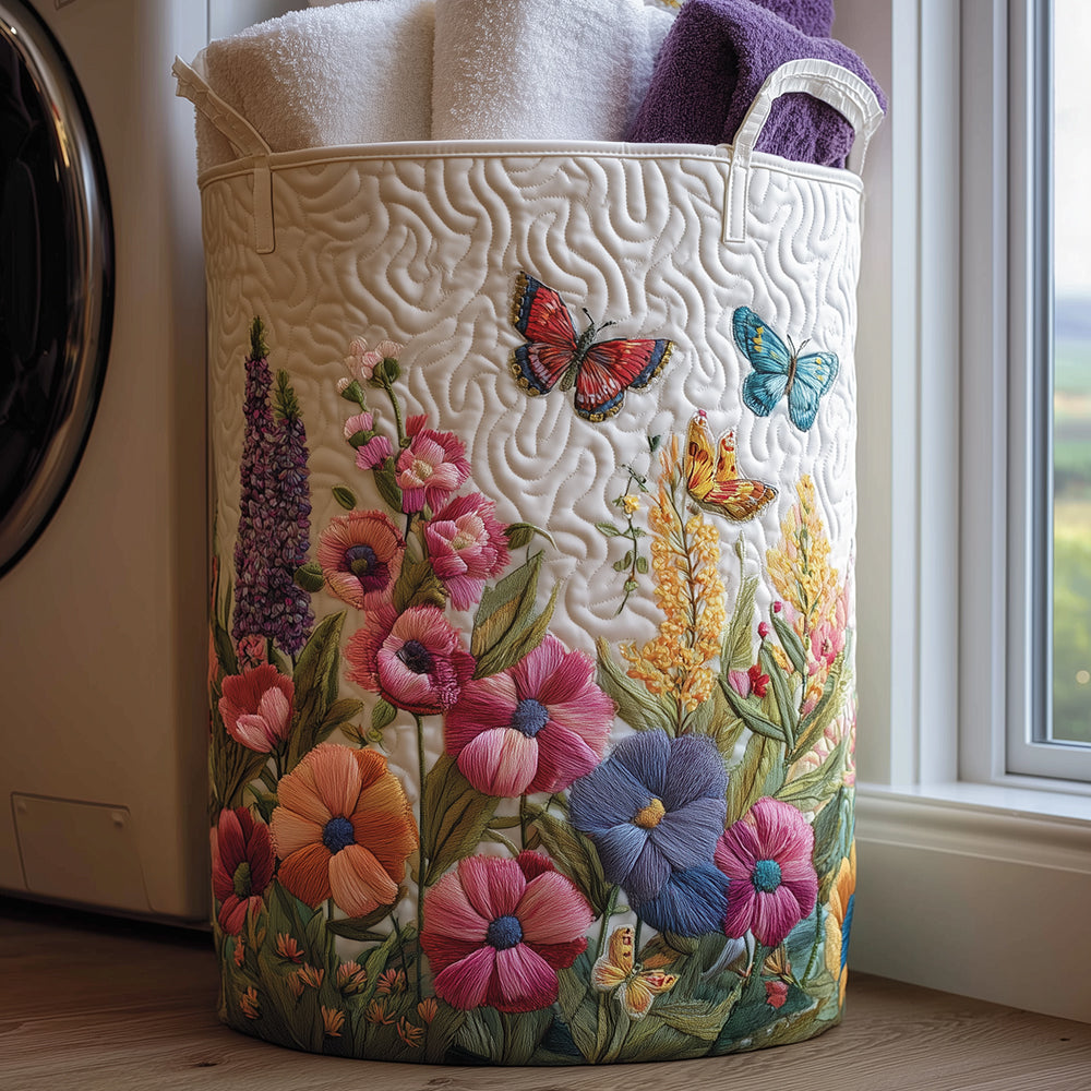 Cesta de Ropa Acolchada – con Estampado Floral NCU0TH3016