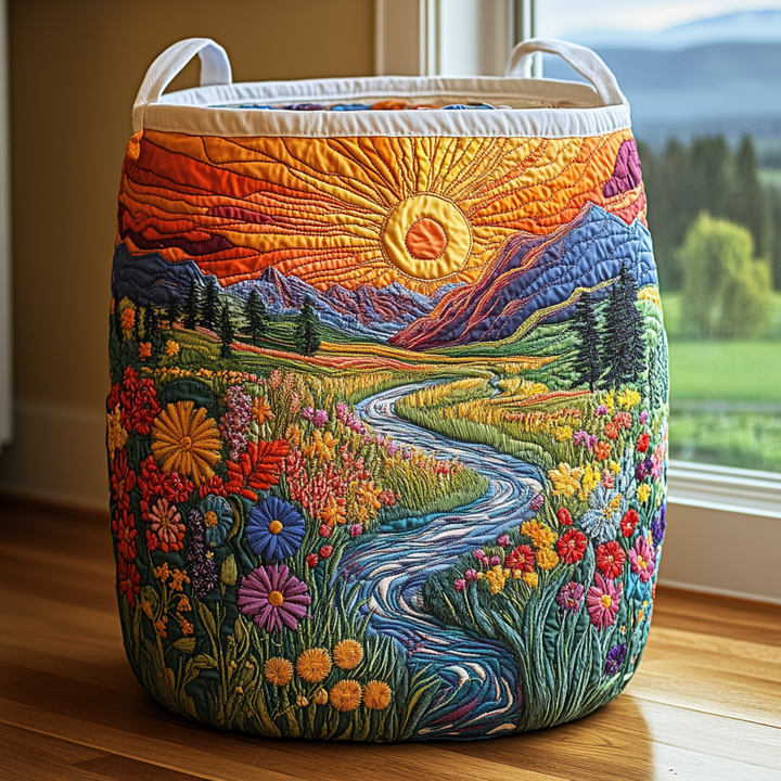 Cesta de Ropa Acolchada – con Estampado Floral NCU0DDK1014