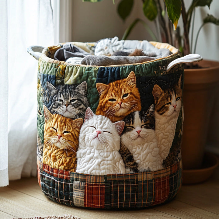 Cesta de Ropa Acolchada – con Gatos NCU0DV852