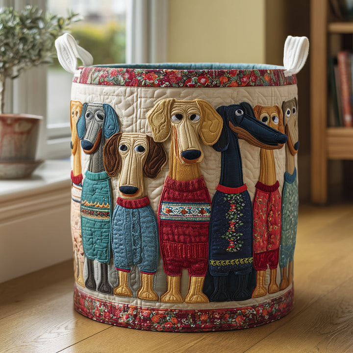 Cesta de Ropa Acolchada – con Perro Salchicha NCU0DV1639