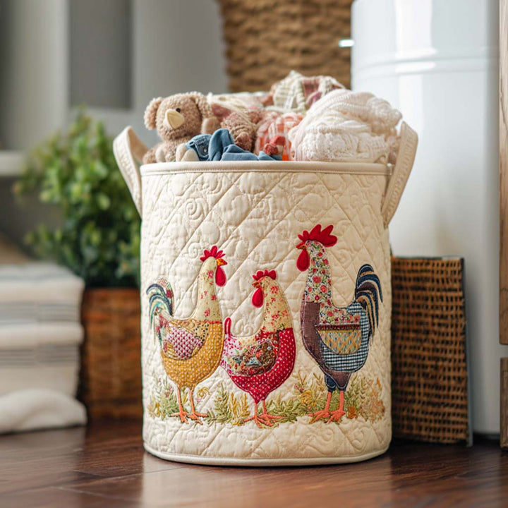 Cesta de Ropa Acolchada – con Gallinas de Campo NCU0NNT1183