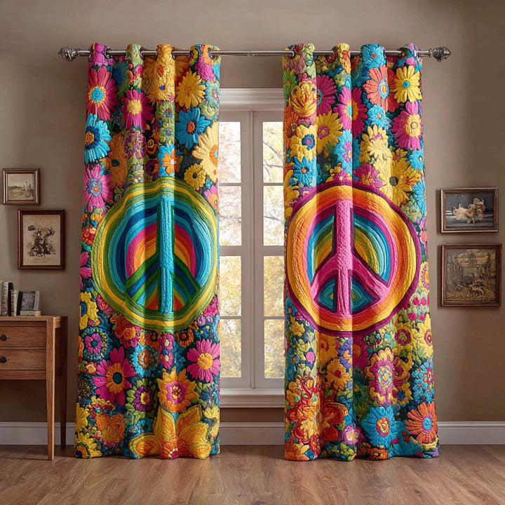 Cortinas Acolchadas – Sueño Hippie de Paz NCU0TD1491