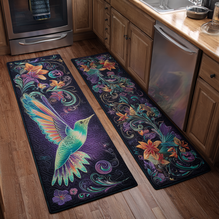 Tapete de Cocina Antideslizante – Colibrí y Flores NCU0DK11061