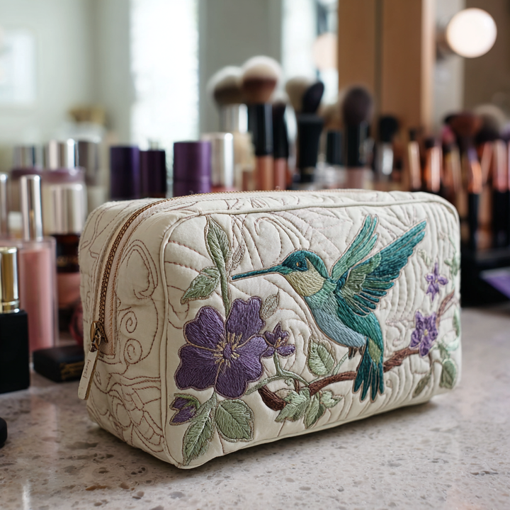 Neceser Acolchado con Colibríes y Flores NCU0DK10213