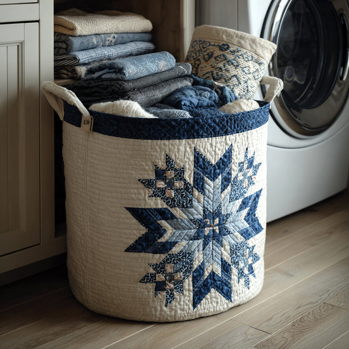 Cesta de Ropa Acolchada – con Motivo de Invierno NCU0HNH199