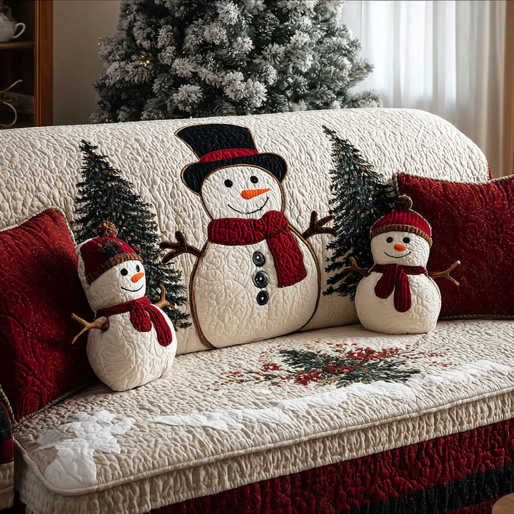 Funda de Sofá Acolchada – con Muñeco de Nieve Sonriente NCU0DK10793