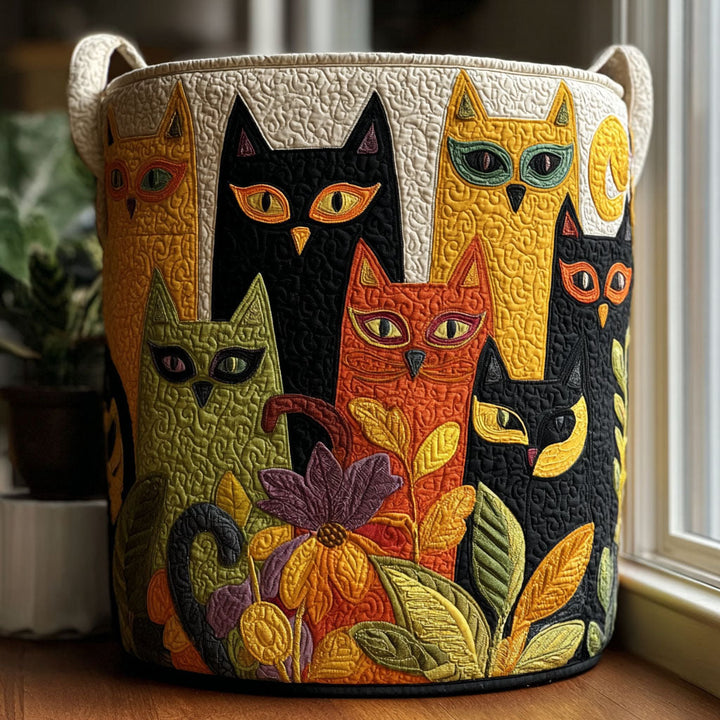 Cesta de Ropa Acolchada – con Gatos NCU0PTT2517