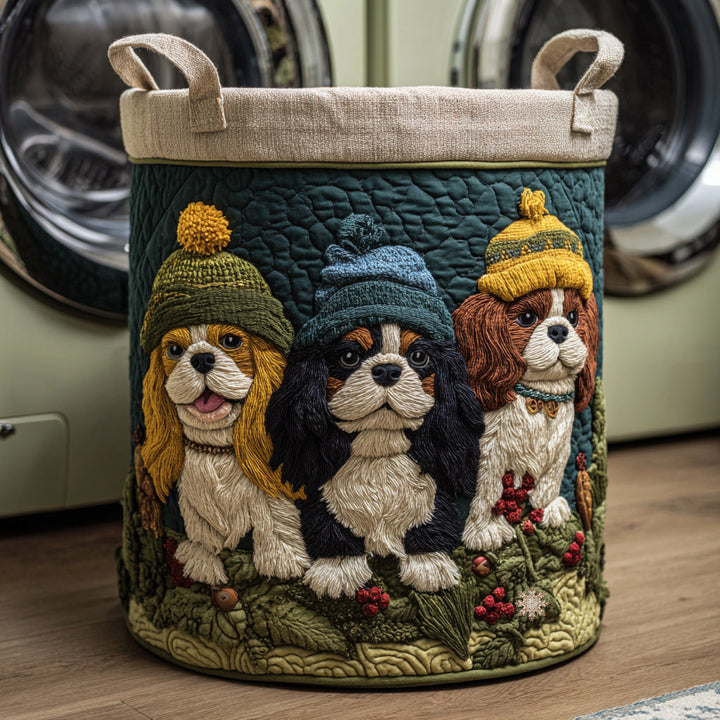 Cesta de Ropa Acolchada – con Cavalier King Charles NCU0HNH459
