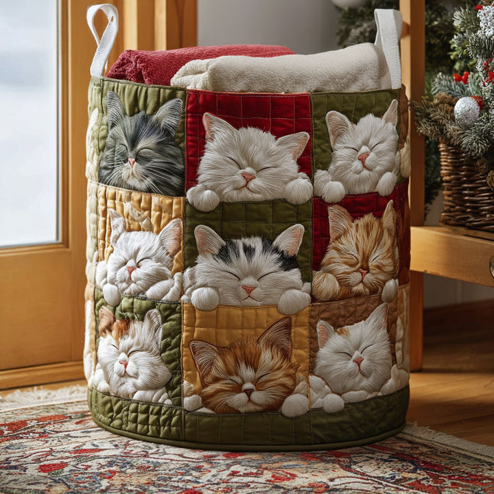Cesta de Ropa Acolchada – con Gato Acogedor NCU0QN034