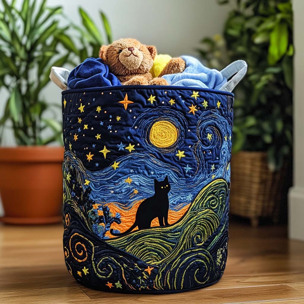Cesta de Ropa Acolchada – con Gato Acogedor NCU0NNT1333