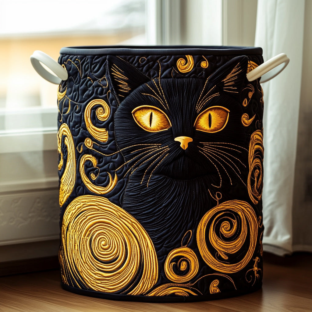 Cesta de Ropa Acolchada – con Gato Negro NCU0PVL506