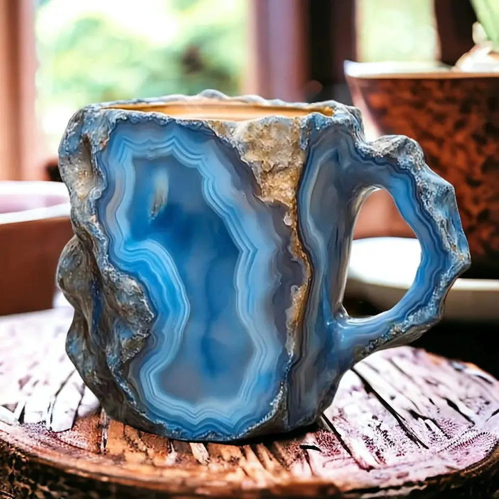 Tazas de Café con Cristales de Minerales Integrados