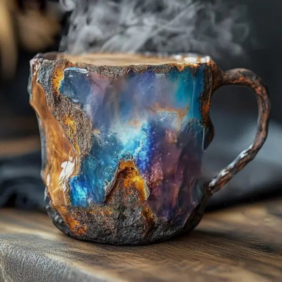 Tazas de Café con Cristales de Minerales Integrados