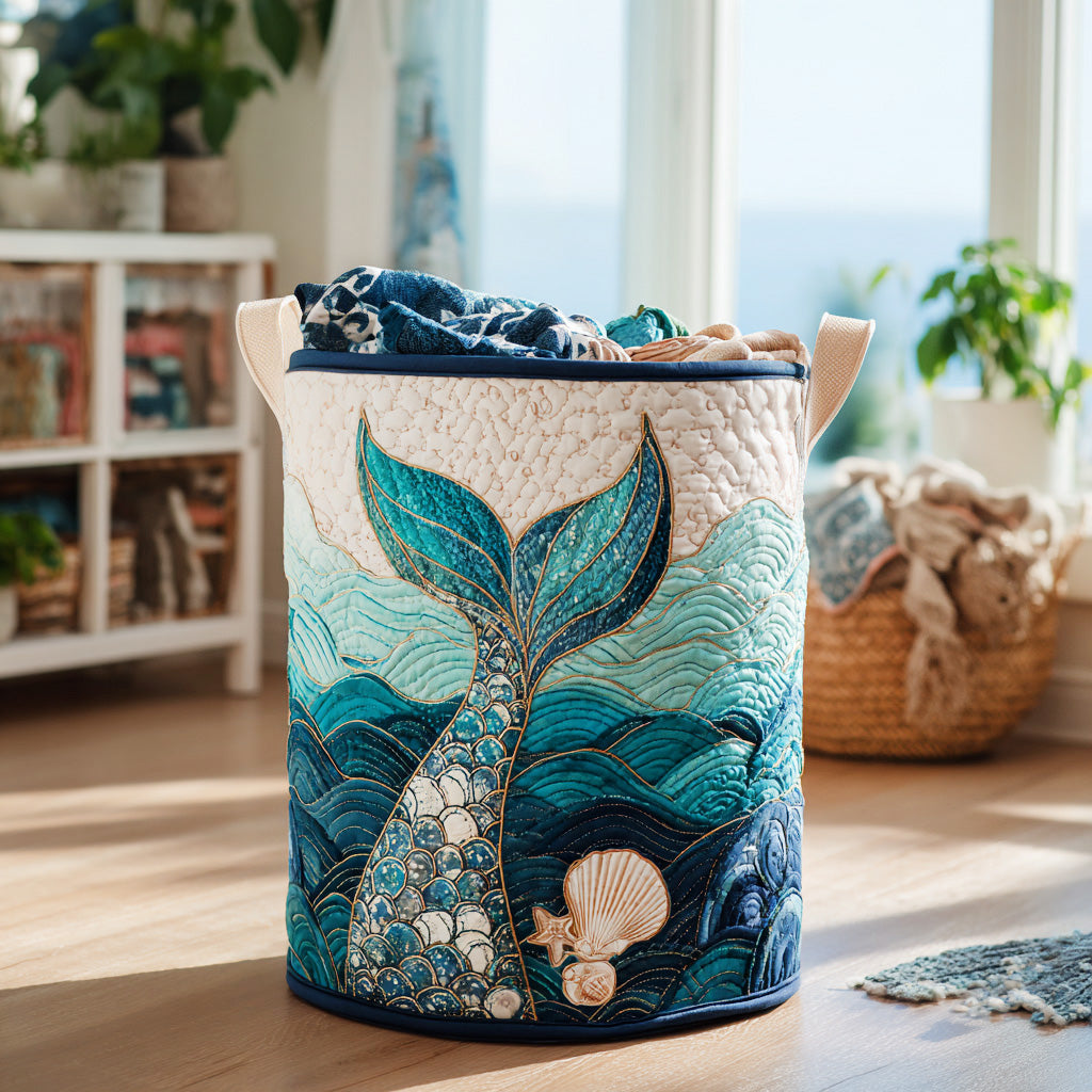 Cesta de Ropa Acolchada – con Olas del Mar NCU0DV864