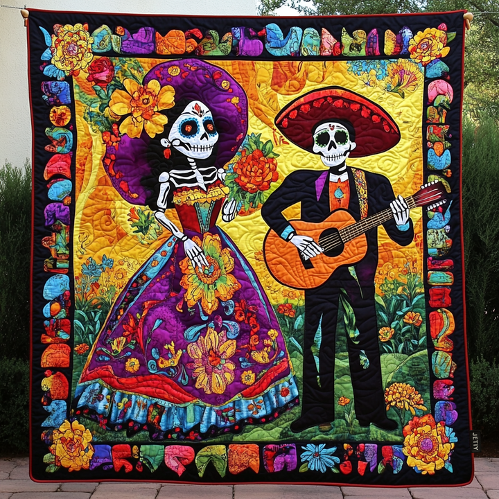 Manta Acolchada – Día de los Muertos NCU0PD563