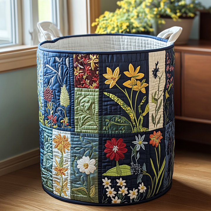 Cesta de Ropa Acolchada – con Estampado Floral NCU0DDK1076