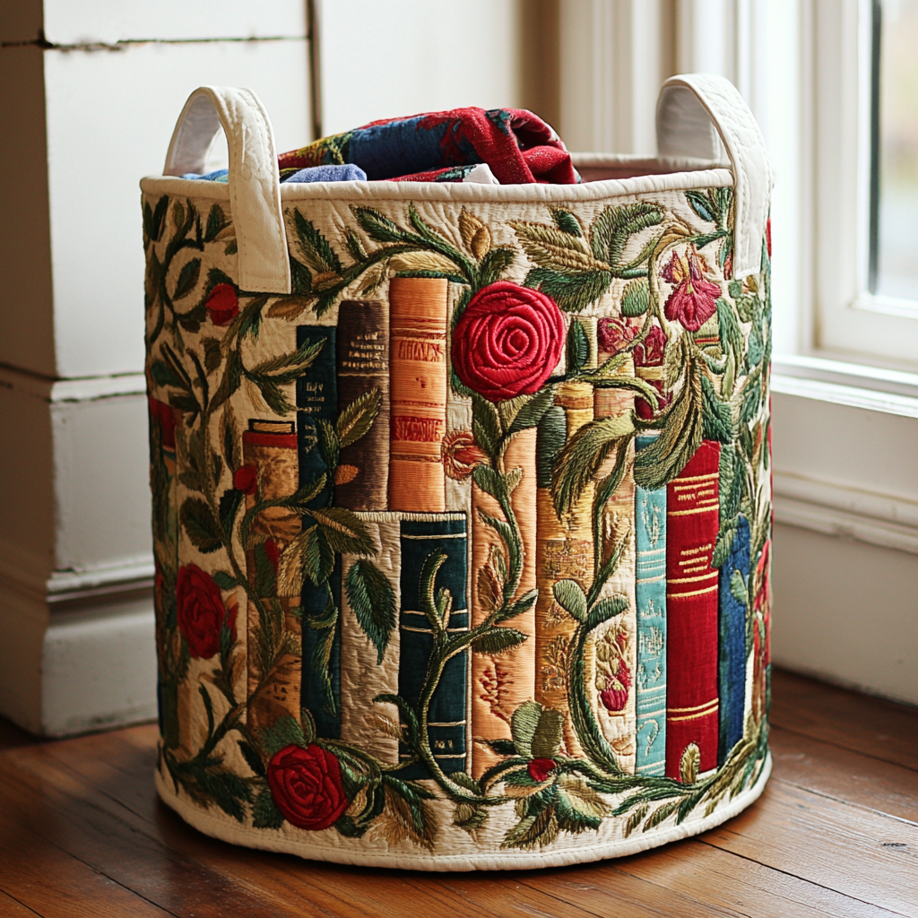 Cesta de Ropa Acolchada – con Estampado Natural NCU0DDK836