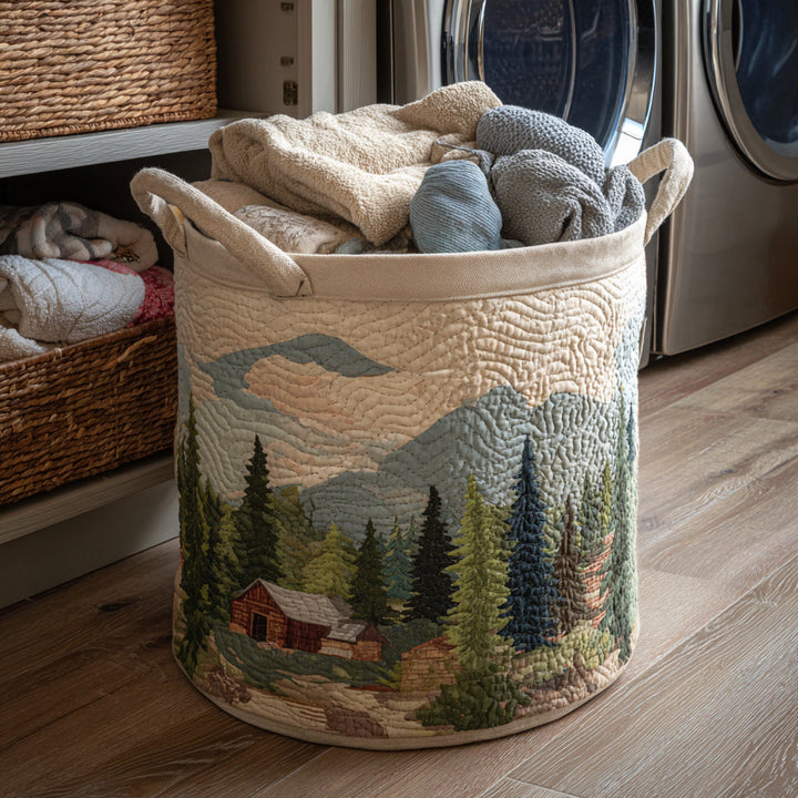 Cesta de Ropa Acolchada – con Hojas de Roble NCU0HNH247