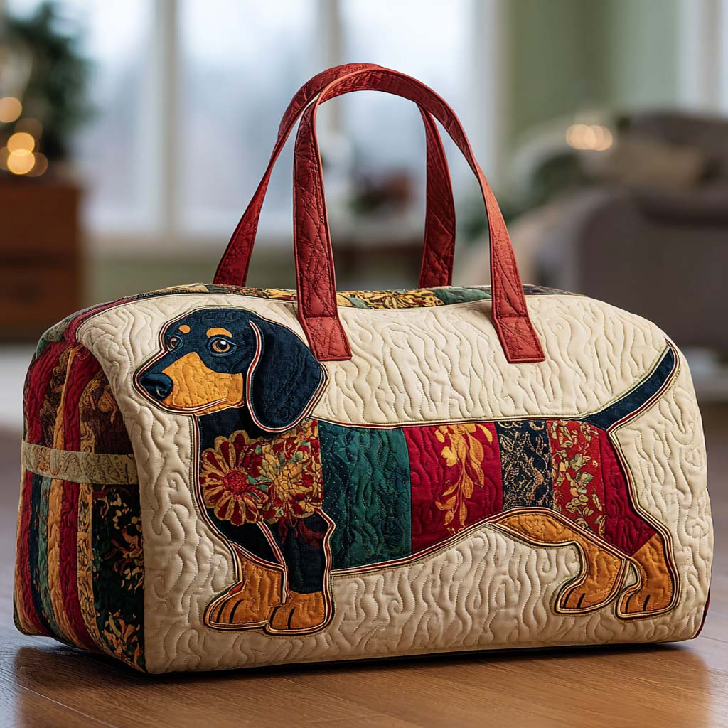 Bolso de Viaje Acolchado – Perro Patchwork