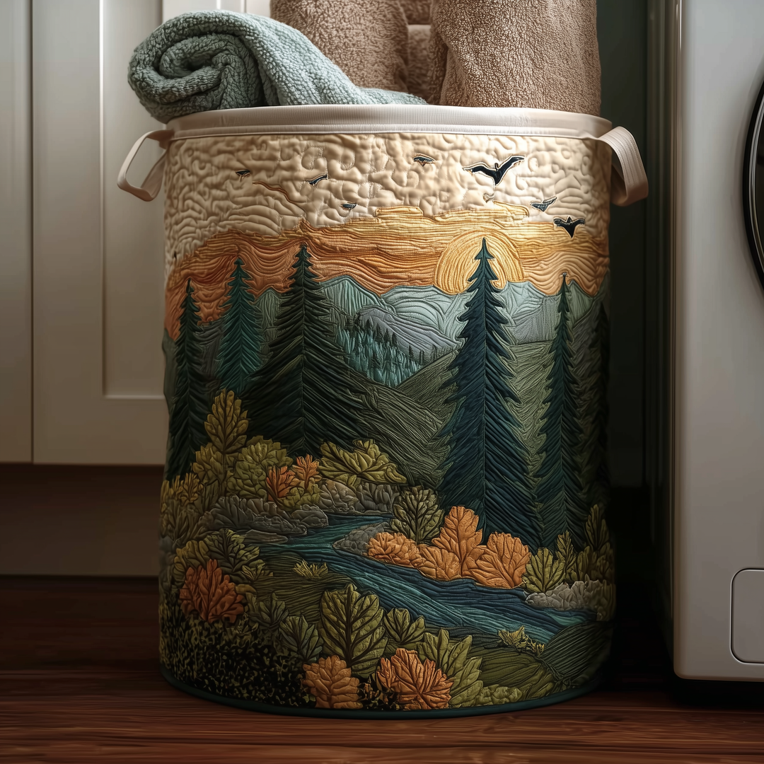 Cesta de Ropa Acolchada – con Paisaje Natural NCU0TH2930