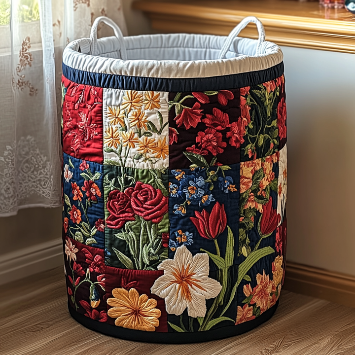 Cesta de Ropa Acolchada – con Estampado Floral NCU0DDK1074