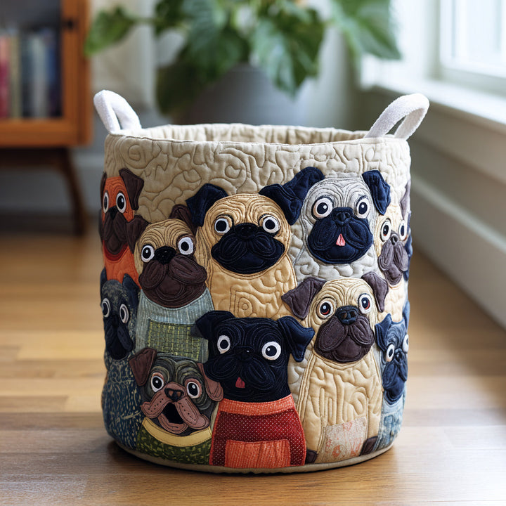 Cesta de Ropa Acolchada – con Pug NCU0DV1658