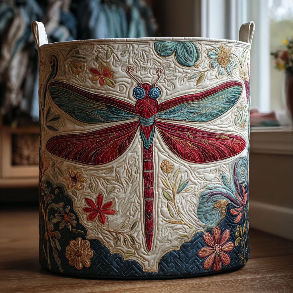 Cesta de Ropa Acolchada – con Libélulas NCU0DDK1157