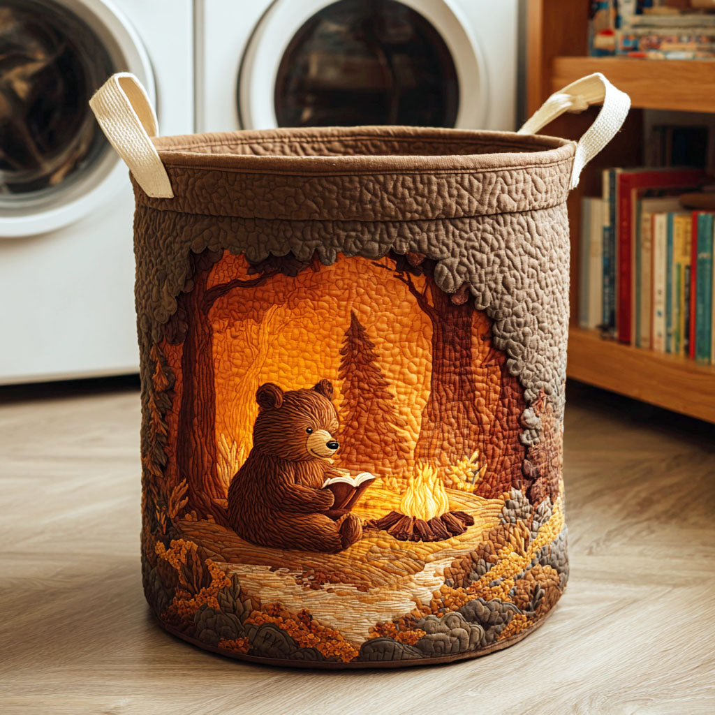 Cesta de Ropa Acolchada – con Oso y Libros NCU0NTD404