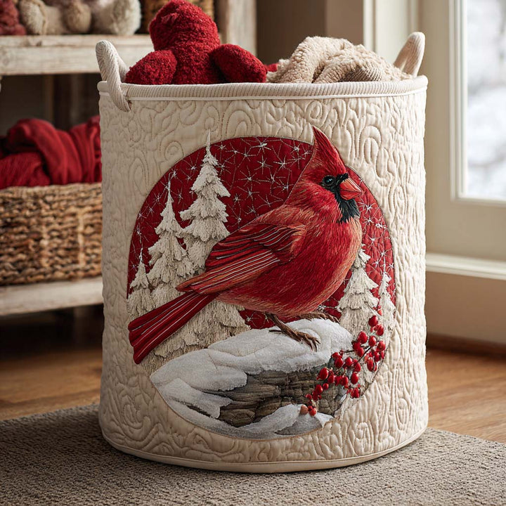 Cesta de Ropa Acolchada – con Cardenal Rojo NCU0NNT1761