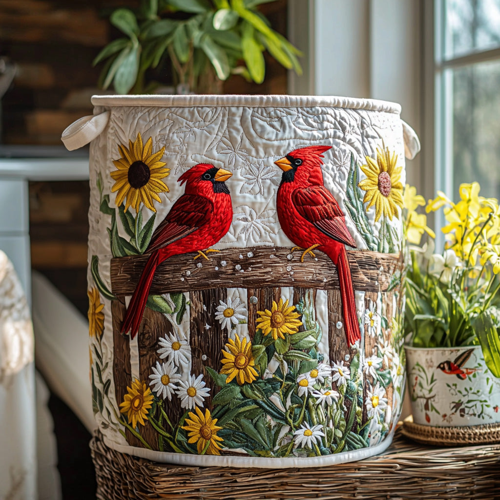 Cesta de Ropa Acolchada – con Cardenal Rojo NCU0DV814