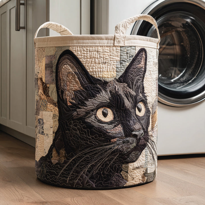 Cesta de Ropa Acolchada – con Gato Negro NCU0HNH036