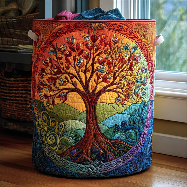 Árbol de la Vida | Cesta de Ropa Hecha a Mano