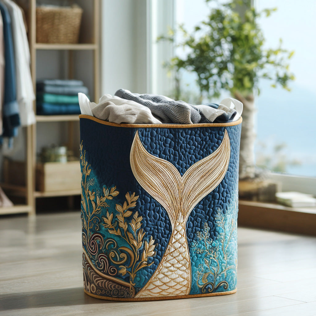 Cesta de Ropa Acolchada – con Motivo Marino NCU0DV866