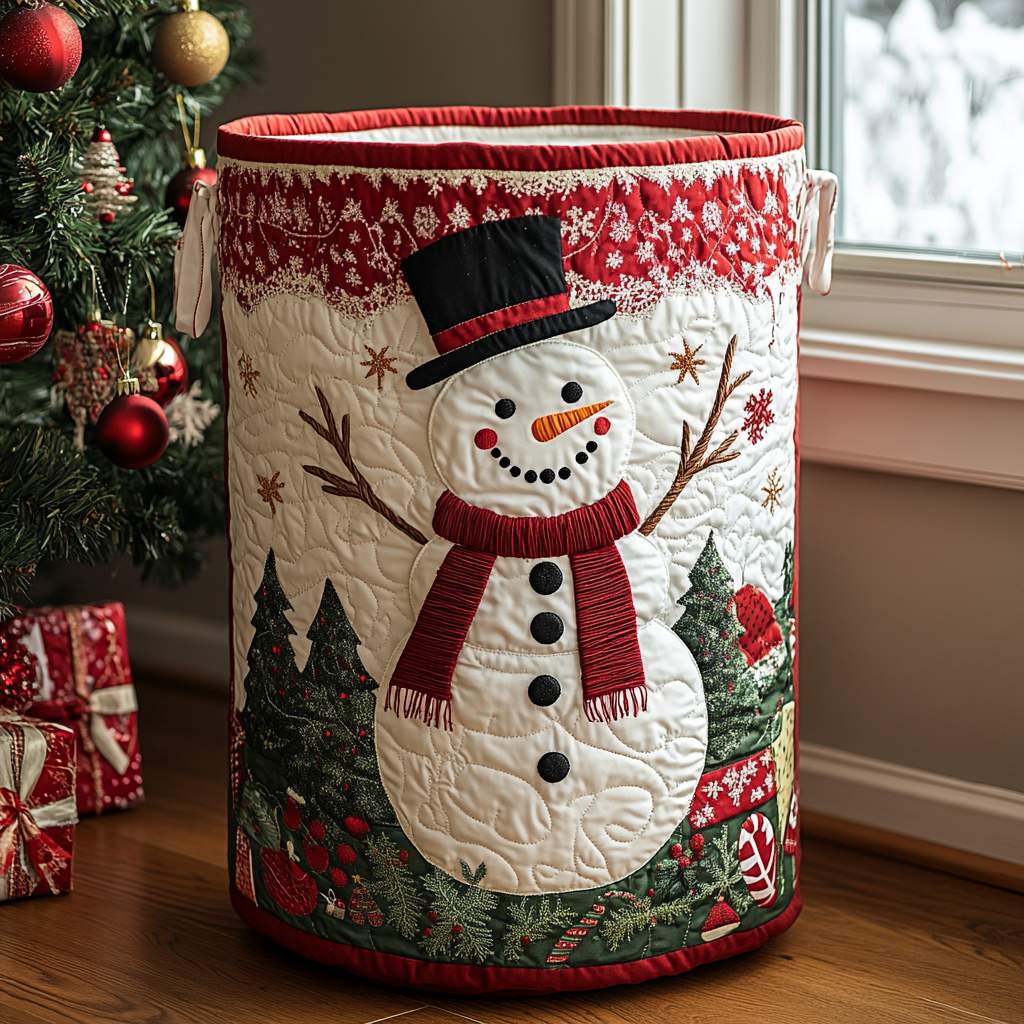 Cesta de Ropa Acolchada – con Muñeco de Nieve NCU0DDK1067