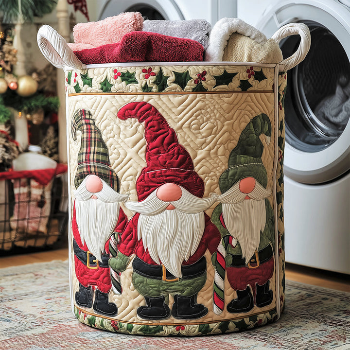 Cesta de Ropa Acolchada – con Gnomos Decorativos NCU0TH3147