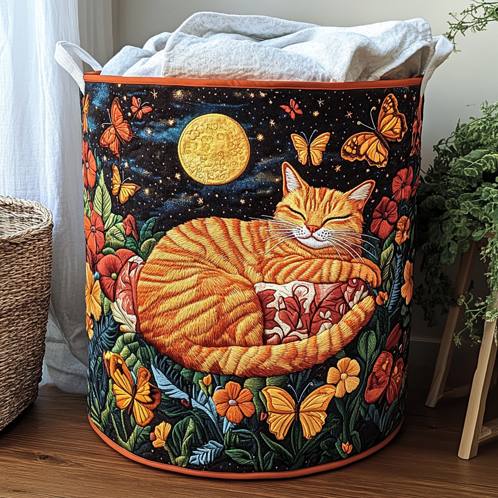 Cesta de Ropa Acolchada – en Forma de Gato NCU0QN017