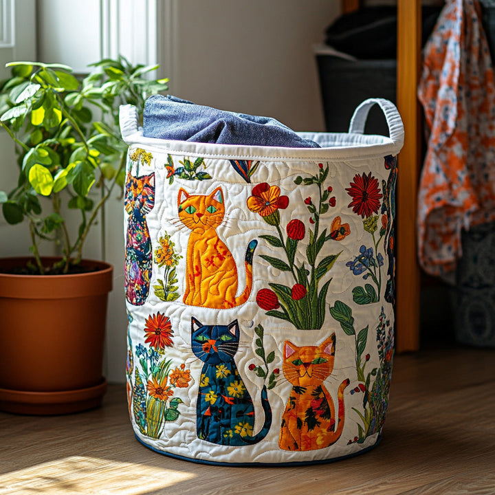 Cesta de Ropa Acolchada – con Gato Acogedor NCU0DV851