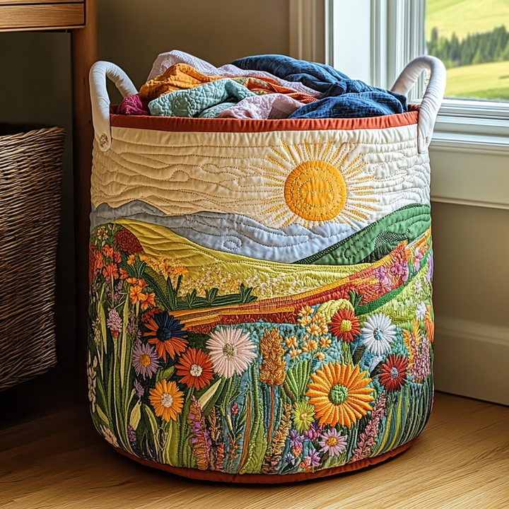 Cesta de Ropa Acolchada – con Estampado Floral NCU0PVL364