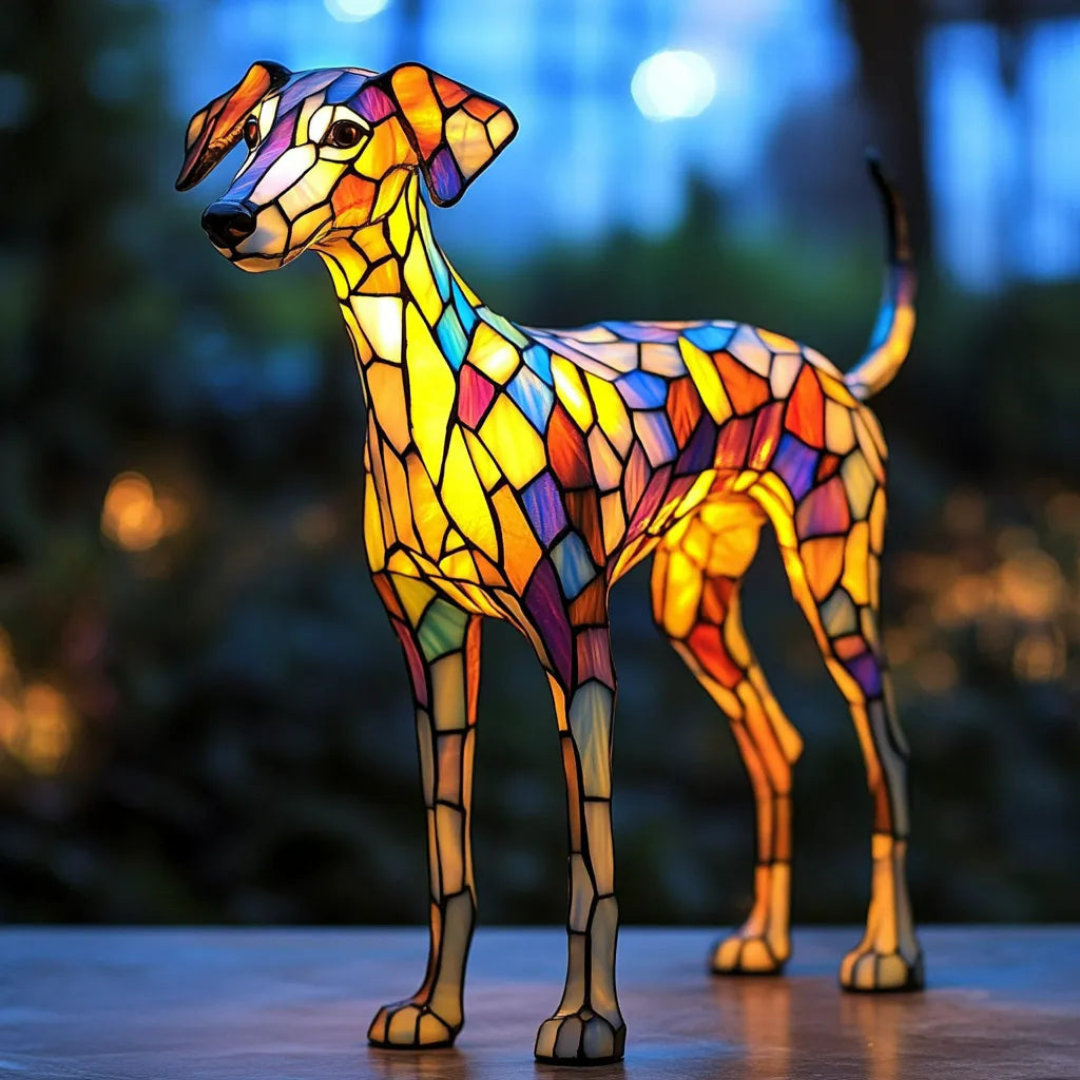 Lámpara de Vidrio Templado Inspirada en el Whippet