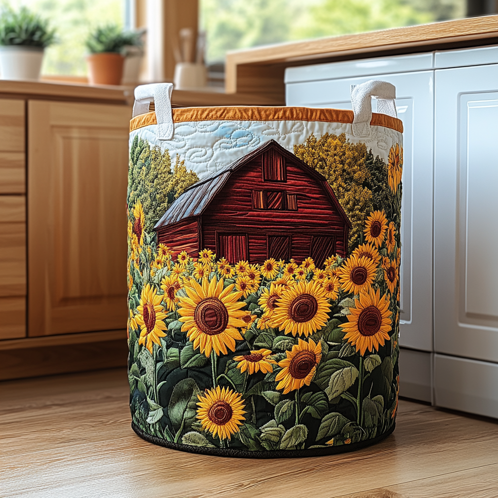 Cesta de Ropa Acolchada – con Girasoles NCU0DDK793