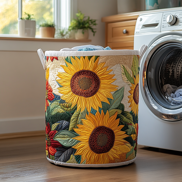 Cesta de Ropa Acolchada – con Girasoles NCU0DDK555
