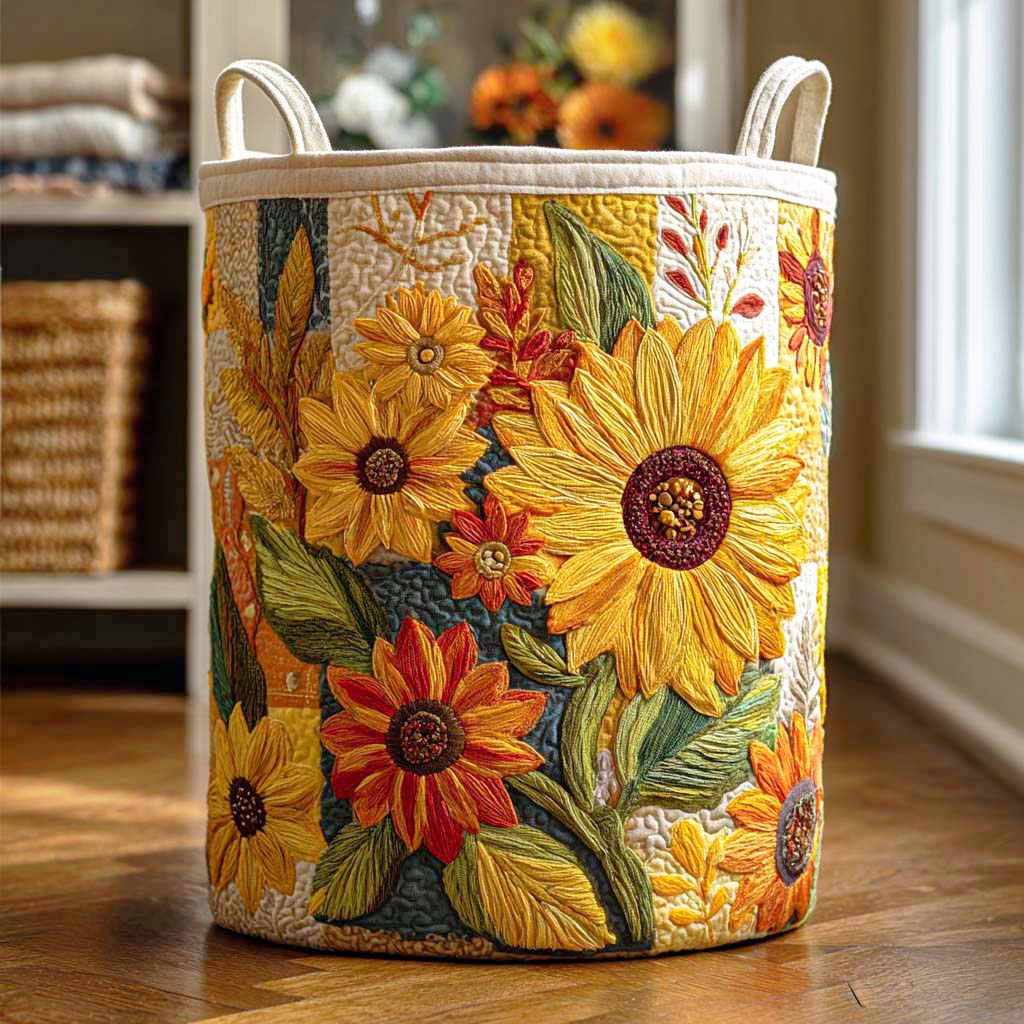 Cesta de Ropa Acolchada – con Girasol NCU0QN042