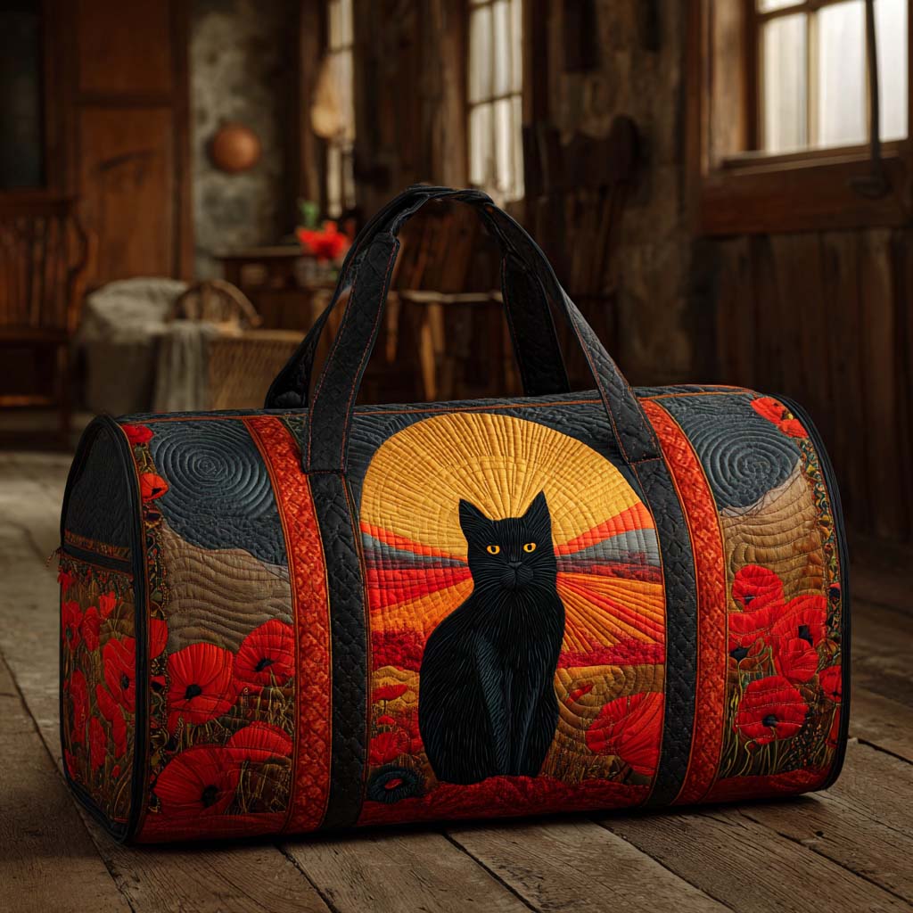 Bolso de Viaje Acolchado – Gatos al Atardecer