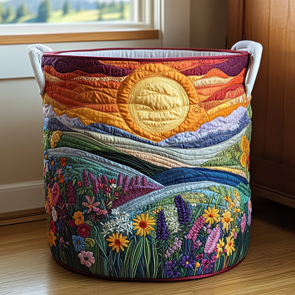 Cesta de Ropa Acolchada – con Estampado Floral NCU0QN025