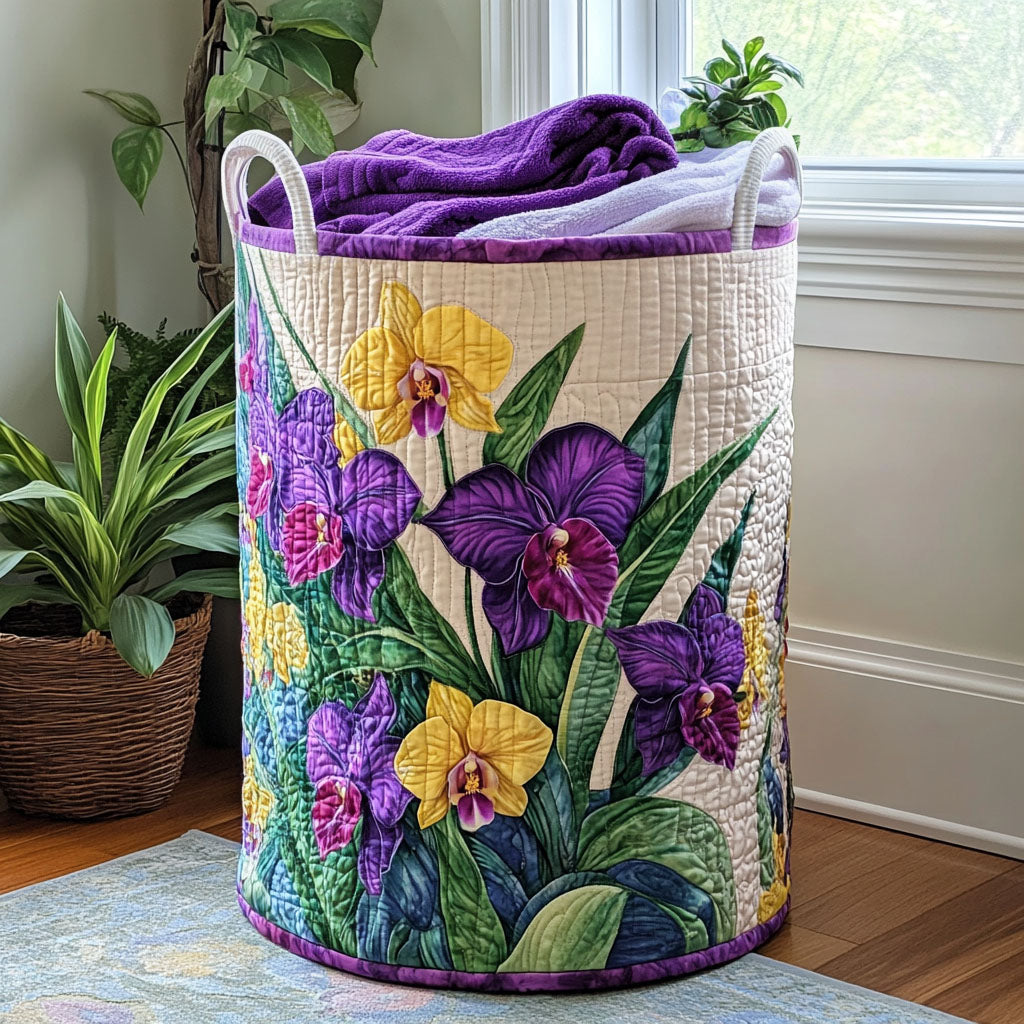 Cesta de Ropa Acolchada – con Orquídeas NCU0PTT937