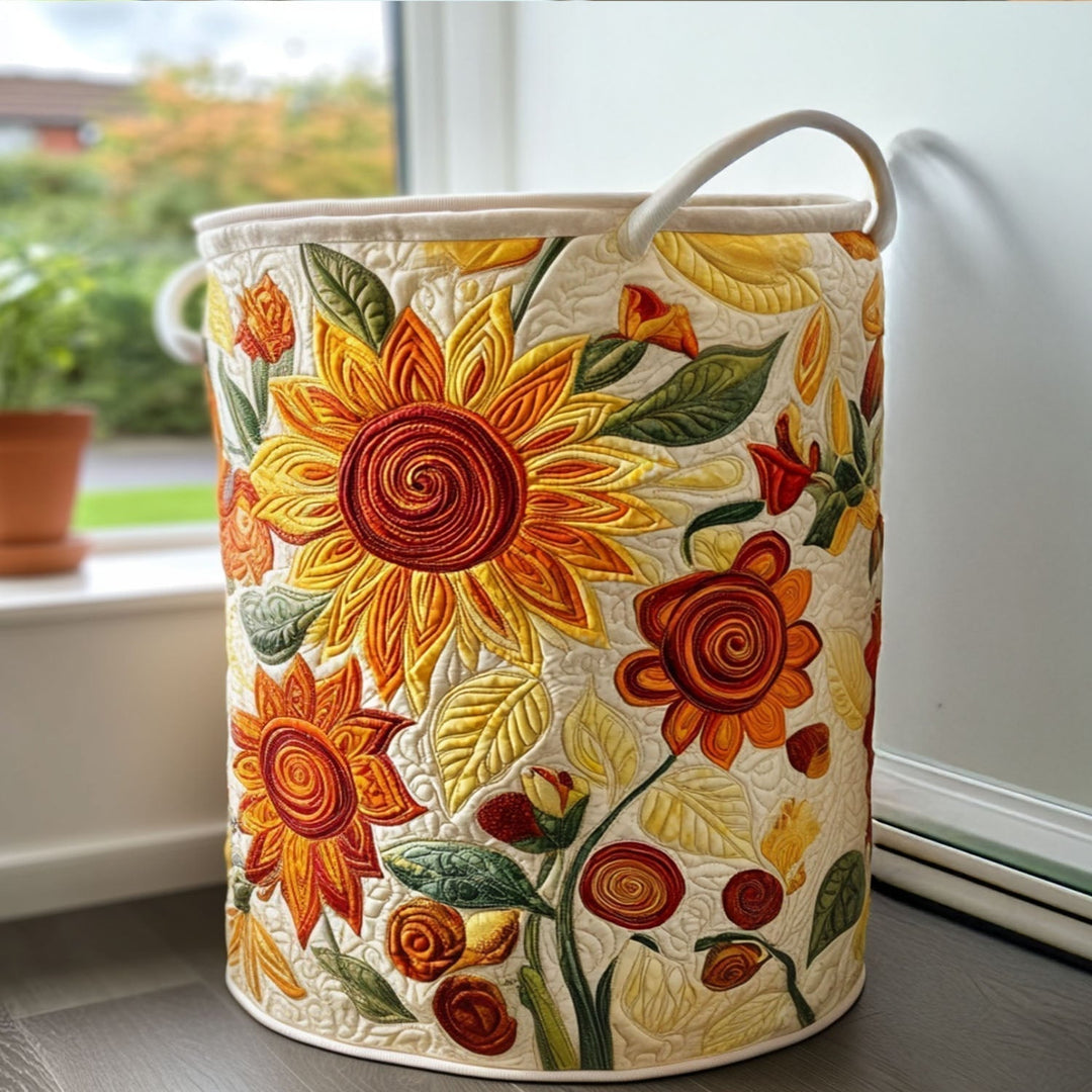 Cesta de Ropa Acolchada – con Diseño Floral NCU0PTT763