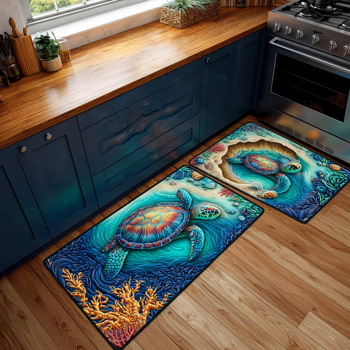 Tapete de Cocina Antideslizante – Olas y Ambiente Marino NCU0TD1438