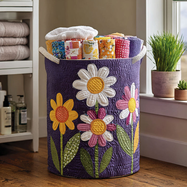 Cesta de Ropa Acolchada – con Estampado Floral NCU0QN006